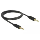 83744 - Jack cable 3.5 mm 3 pin plug &gt;plug 1 m black