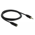 83764 - Jack extension cable 3.5 mm 3 pin male &gt; female 1 m black