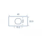 81367 - Easy 45 module cover Hole cut-out M15 with anti-twist protection, 45 x 22.5 mm 10pcs.