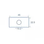 81372 - Easy 45 Modulblende Loch-Ausschnitt M10, 45 x 22,5 mm 10 Stück weiß