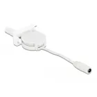 81376 - Easy 45 Modul Power roll-out cable DC 5.5 x 2.1 mm socket / socket white