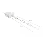 81376 - Easy 45 Modul Power roll-out cable DC 5.5 x 2.1 mm socket / socket white
