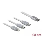 85844 - USB Type-C 3 in 1 retractable charging cable for Lightning / Micro USB / USB Type