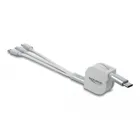 85844 - USB Type-C 3 in 1 Aufrollladekabel für Lightning / Micro USB / USB Type