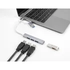 64214 - 4 port slim USB hub with USB Type-C or USB Type-A to 3 x USB 2.0 Type-A B