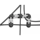 18448 - Kabelhalter selbstklebend modular Set 9 Stück schwarz / grau