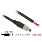 89907 - Power supply cable DC 5.5 x 2.1 x 9.5 mm screwable to open cable