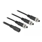 86572 - DC distribution cable 5.5 x 2.1 mm 1 x socket to 3 x plug screwable