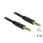 85792 - Jack cable 4.4 mm 5 pin plug to plug 2 m black