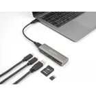 64236 - 3 Port USB 10 Gbps Hub inklusive SD und Micro SD Card Reader mit USB Type
