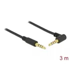 85616 - Jack cable 3.5 mm 4 pin plug > angled plug 3 m black
