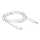 83769 - Jack extension cable 3.5 mm 3 pin male &gt; female 3 m white
