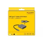 87867 - USB Type-C Splitter (DP Alt Mode) to 1 x HDMI + 1 x DisplayPort MST with