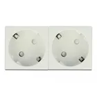 81423 - Easy 45 Socket outlet with earthing contact, 2-gang 45° arrangement 45 x 45 mm