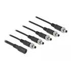 86590 - DC distribution cable 5.5 x 2.1 mm 1 x socket to 5 x plug screwable
