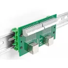 67014 - RJ50 2 x socket to 2 x terminal block with push-button for top-hat rail