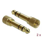 85838 - Coiled cable 3.5 mm 3 pin jack plug to jack plug with screw adapter