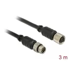 62973 - Navilock extension cable M8 male &gt;M8 female waterproof 3 m for M8 GNSS E