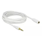 85591 - Jack extension cable 3.5 mm 3 pin plug to socket 5 m white