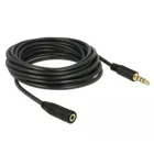 84669 - Jack extension cable 3.5 mm 4 pin male to female 5 m black