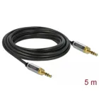 85788 - Jack cable 3.5 mm 3 pin plug to plug with screw adapter 5 m