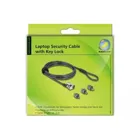 20676 - Navilock Notebook security cable with 3 locking heads for Kensington, Nobl