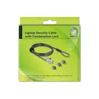 20677 - Navilock notebook security cable with 3 locking heads and combination lock for notebooks