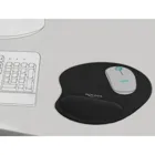 12040 - Ergonomic mouse pad with gel palm rest black 230 x 202 x 24 mm