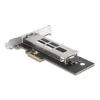 47028 - Removable frame PCI Express card for 1 x M.2 NMVe SSD - low profile form factor