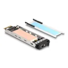 47028 - Removable frame PCI Express card for 1 x M.2 NMVe SSD - low profile form factor