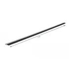 66649 - Brush strip 20 mm with straight aluminium profile - length 1 m