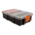18419 - Sortimentsbox mit 11 Fächern 220 x 155 x 60 mm orange / schwarz
