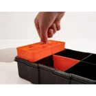 18419 - Assortment box with 11 compartments 220 x 155 x 60 mm orange / black