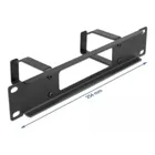 66654 - 10" cable management patch panel with opening and 2 brackets 1 U black