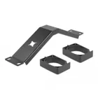 66666 - 10? Cable management patch panel with 2 brackets angled 1 U black