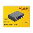 87637 - Umschalter Audio / Video 4 Port manuell bidirektional