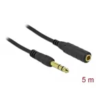 86767 - Jack extension cable 6.35 mm 3 pin male to female 5 m black