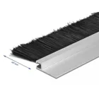 66651 - Brush strip 40 mm with straight aluminium profile - length 1 m