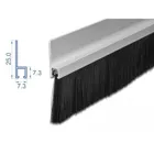 66651 - Bürstenstreifen 40 mm mit Alu-Profil gerade - Länge 1 m