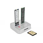 64138 - Dockingstation für 1 x M.2 NVMe SSD + 1 x M.2 SATA SSD mit SD Express (SD