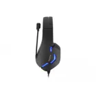 27182 - Gaming headset, 3.5 mm jack plug, blue LED, PC, notebook, games console