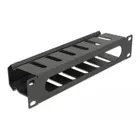 66843 - 10" cable management patch panel with opening 1 U black