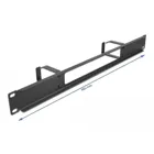 66655 - 19? Cable management marshalling panel with opening and 2 brackets 1 U black