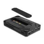 42020 - USB Type-C Gehäuse für 1x M.2 NVMe SSD + 1x 2.5" SATA SSD/HDD mit Klon Funktion