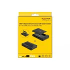 42020 - USB Type-C Gehäuse für 1x M.2 NVMe SSD + 1x 2.5" SATA SSD/HDD mit Klon Funktion
