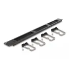 66920 - 19" cable management brush strip with 4 metal brackets 1 U black