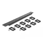 66850 - 19? Cable management manoeuvring panel with 9 brackets on both sides (5 x vertical, 4