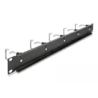66918 - 19? Cable management marshalling panel with 5 metal brackets 1 U black