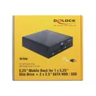 47230 - 5.25" Wechselrahmen für 1 x 5.25" Slim Laufwerk + 2 x 2.5" SATA HDD / SSD