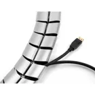 20796 - Kabelkanal für Schreibtisch 740 x 75 mm höhenverstellbar silber